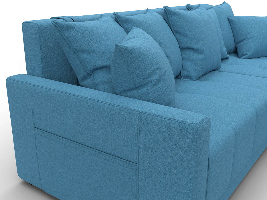 Диван угловой Лига-125 угол универсальный (амур 10 голубой)