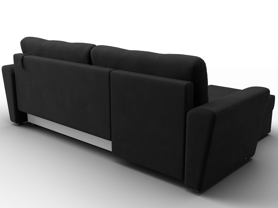 Диван угловой Амстердам Лайт левый угол (черный)