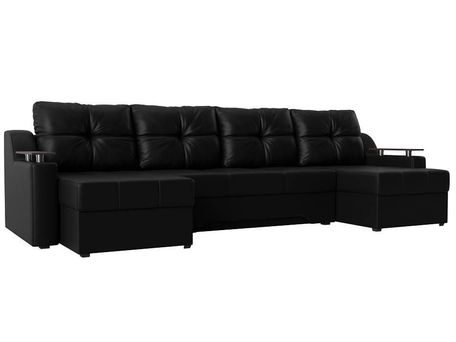 П-образный диван Сенатор (черный цвет)