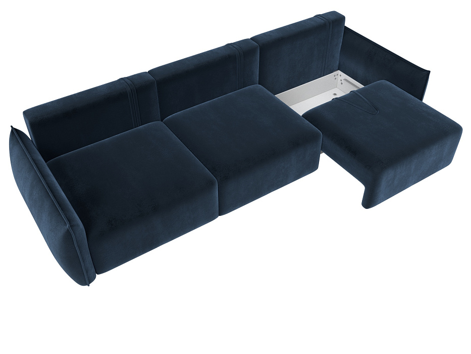 Диван прямой Лига-051 НПБ Лонг (tower 13 синий)