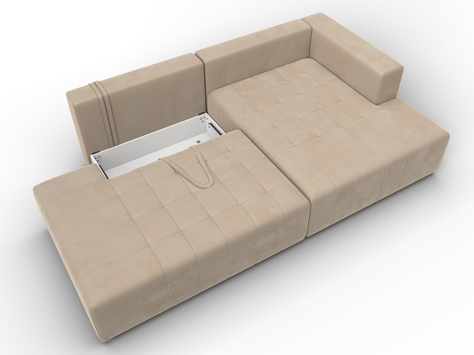 Диван угловой Лига-103 НПБ угол правый (seven 729 бежевый)