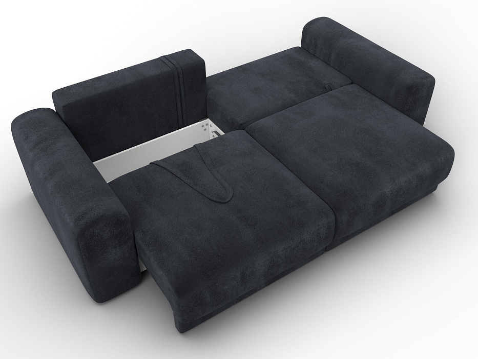 Диван прямой Лига-056 НПБ (tower 11 темно-серый)