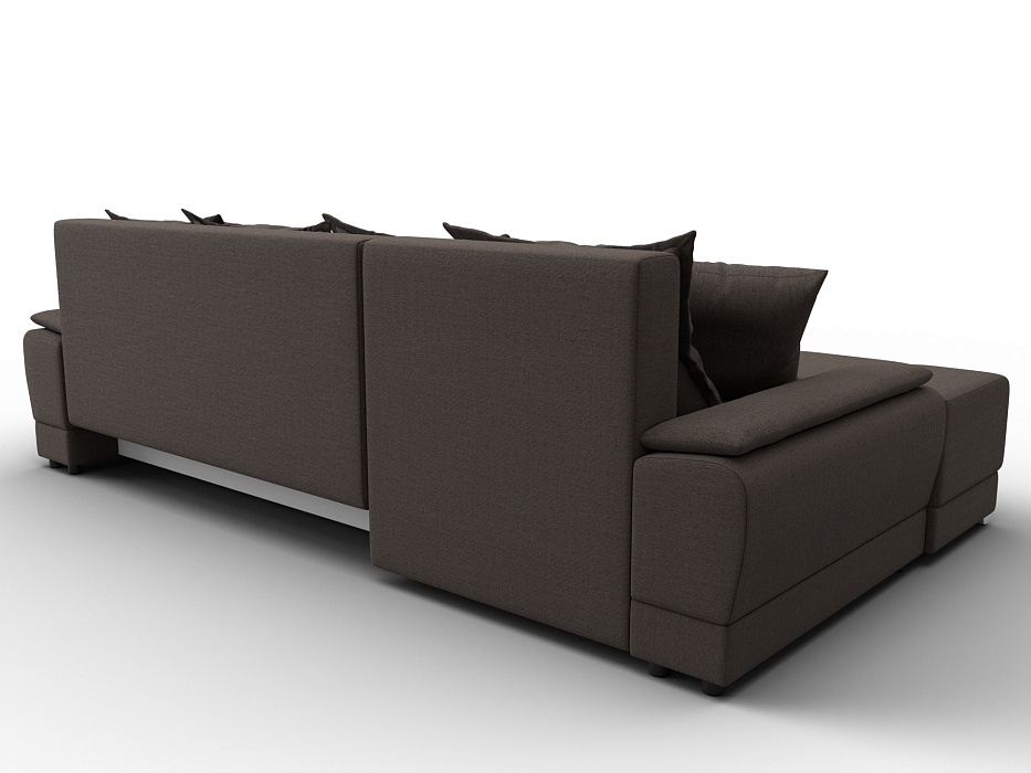 Диван угловой Лига-119 угол левый (амур 05 коричневый)