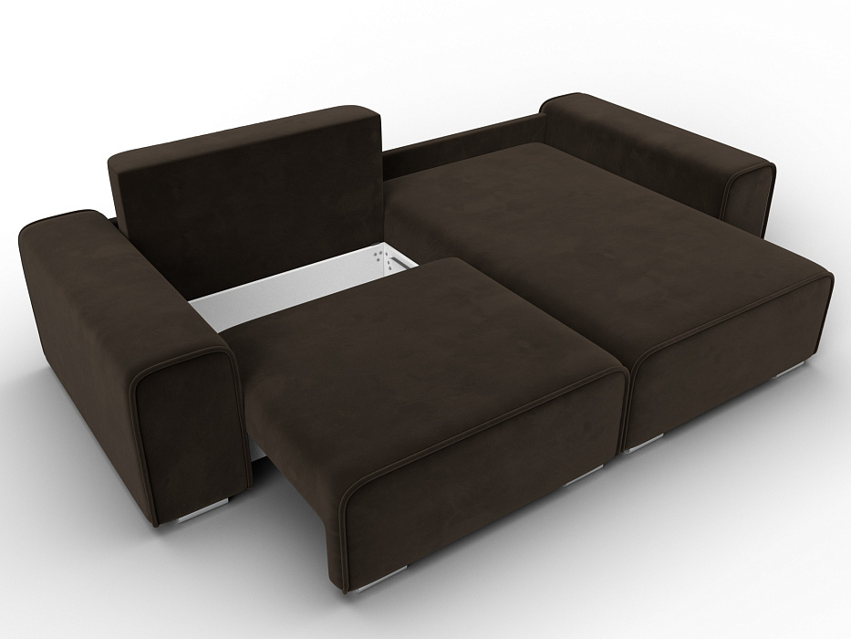 Диван угловой Лига-029 (коричневый)