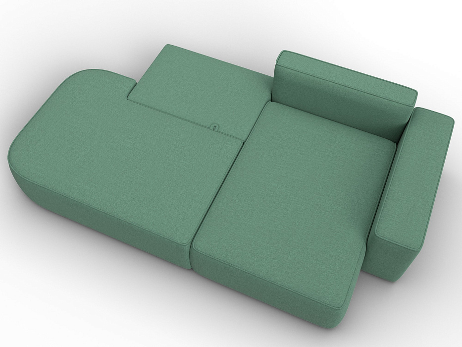 Диван угловой Лига-065 БП угол правый (амур 11 зеленый)