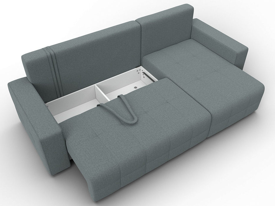 Диван угловой Лига-122 угол универсальный (амур 07 серый)