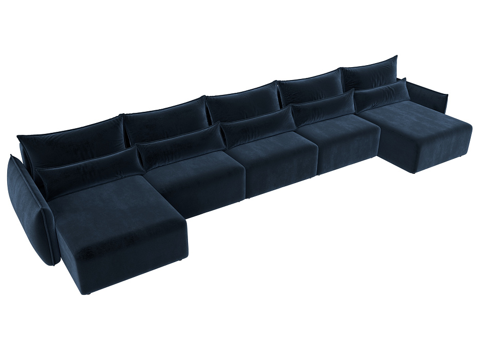 Диван П-образный Лига-051 НПБ МегаЛонг (tower 13 синий)