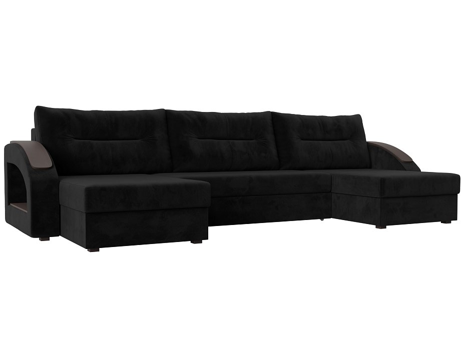 П-образный диван Канзас (черный цвет)