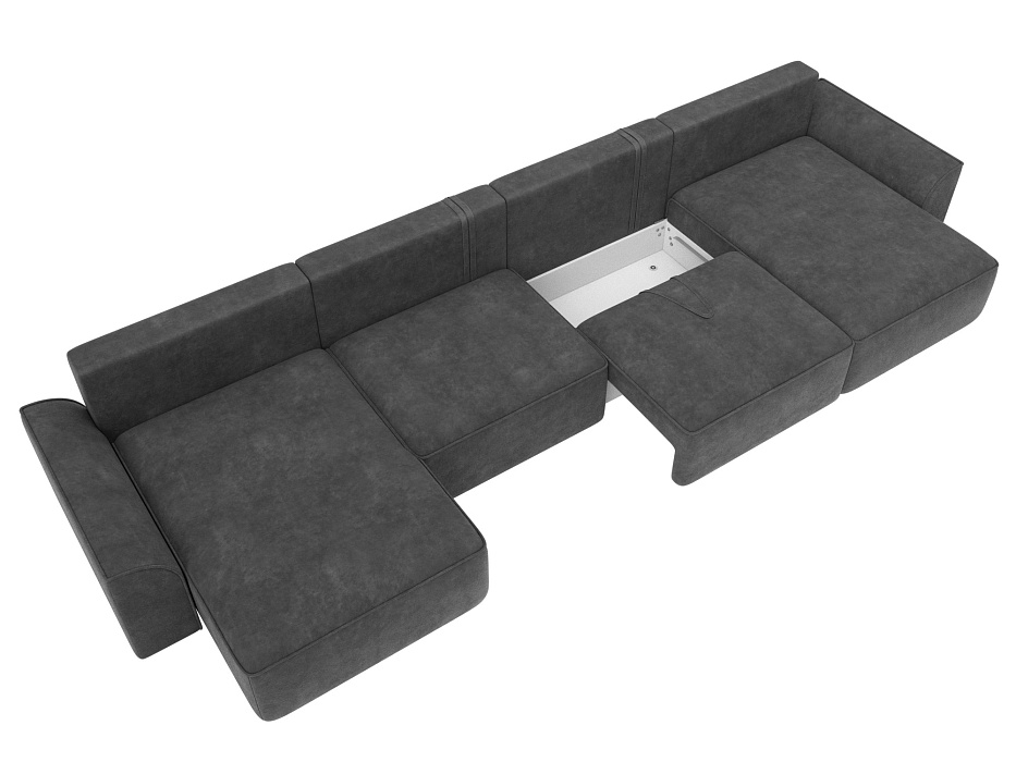 Диван П-образный Лига-048 НПБ лонг (brut 16 темно-серый) Диван П-образный Лига-048 НПБ лонг (brut 16 темно-серый)