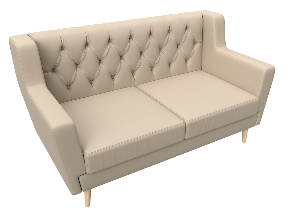 Диван кухонный прямой Брайтон 2 Люкс (бежевый)