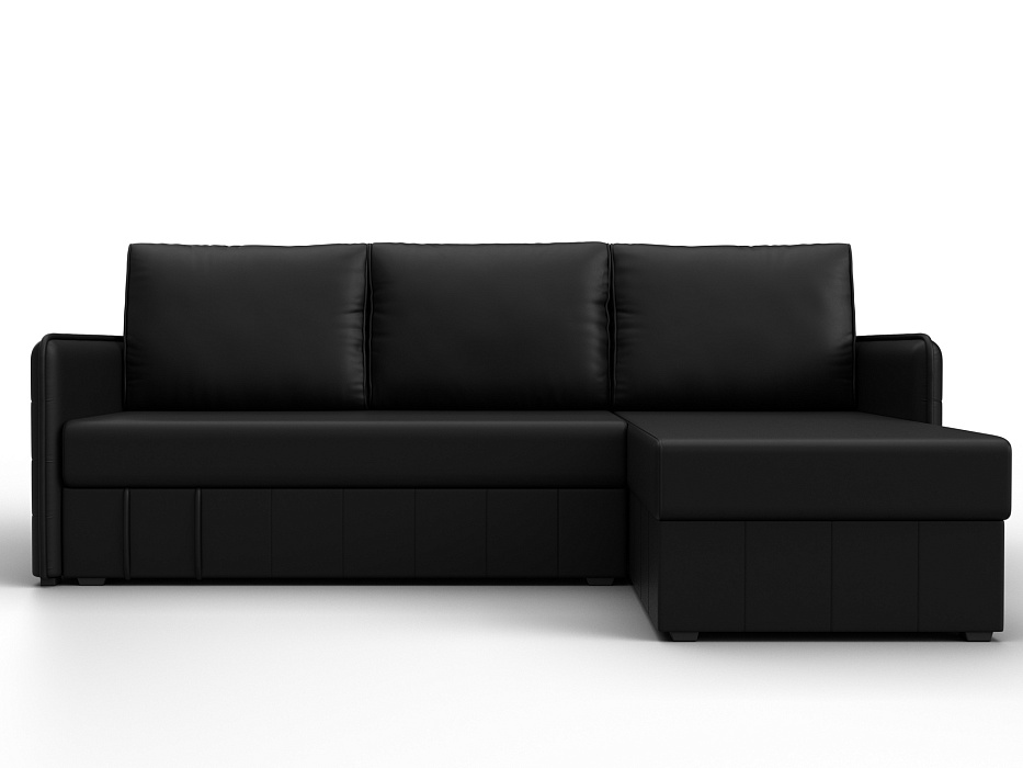 Диван угловой Слим угол универсальный (черный)