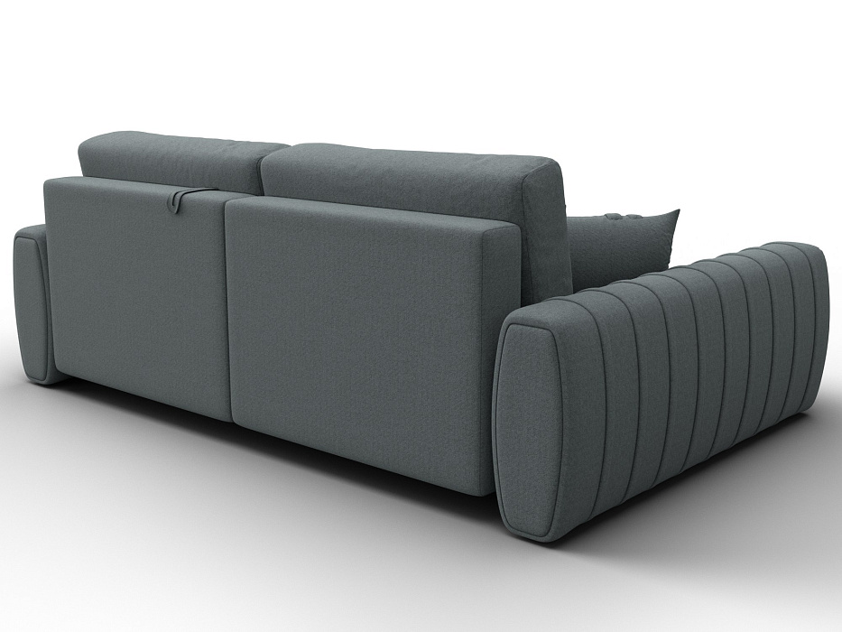 Диван угловой Лига-057 НПБ угол левый (амур 07 серый)