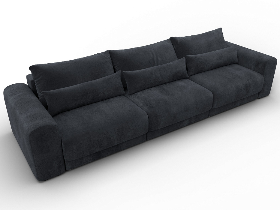 Диван прямой Лига-056 НПБ Лонг (tower 11 темно-серый)