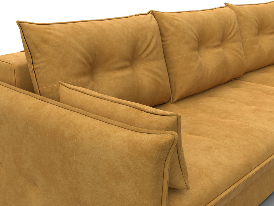 Диван угловой Лига-100 НПБ угол универсальный (brut 10 желтый)