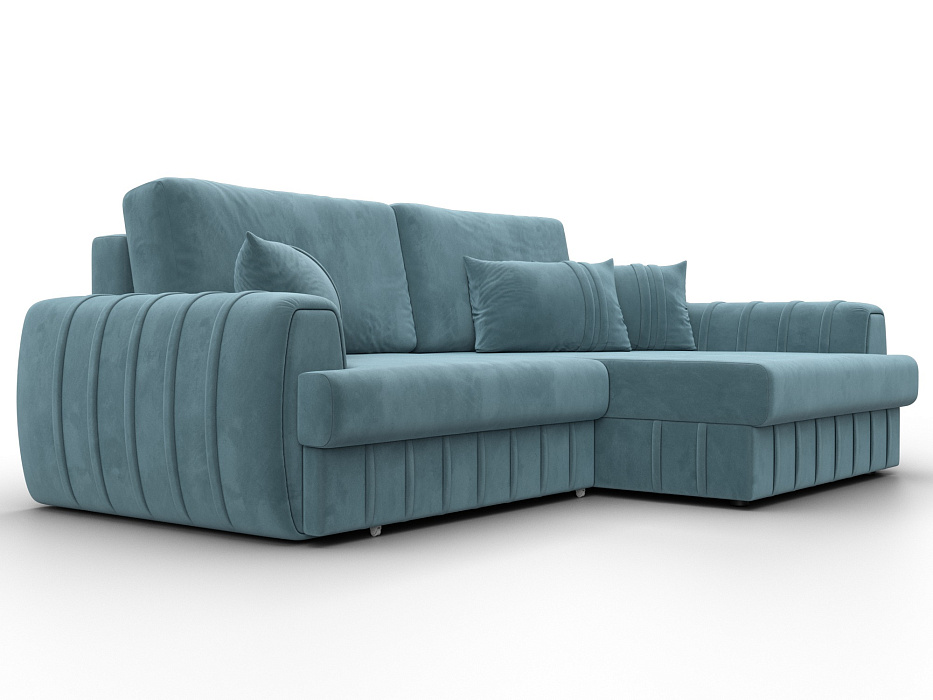 Диван угловой Лига-057 НПБ угол правый (seven 113 бирюзовый)