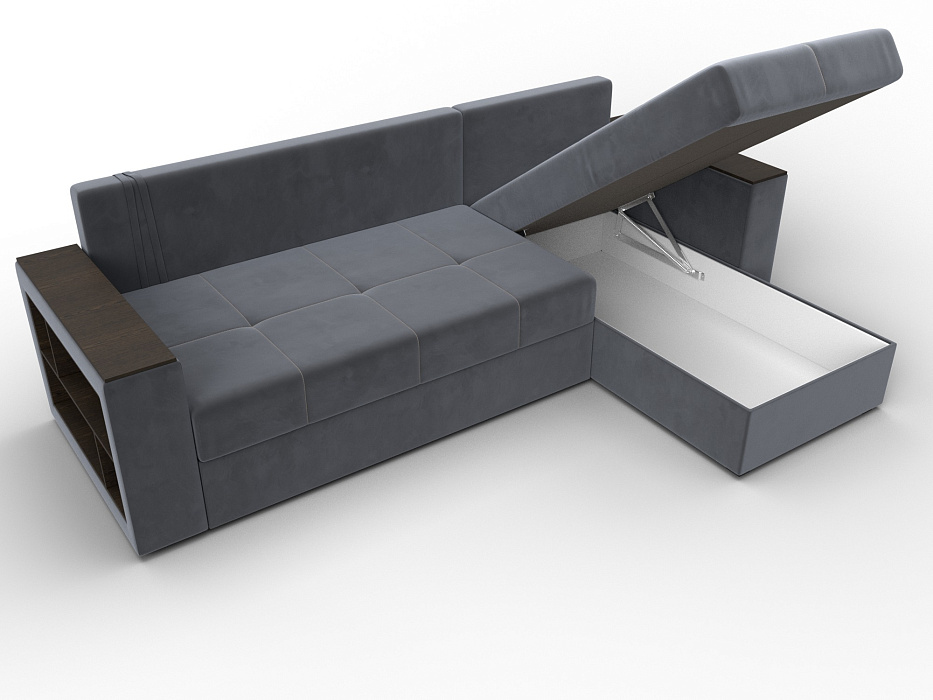 Диван угловой Дубай Лайт угол универсальный (seven 17 серый)