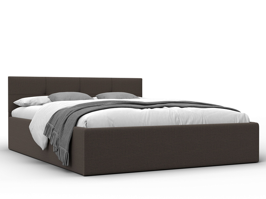 Кровать двухспальная Лига-127 (160) (амур 05 коричневый)