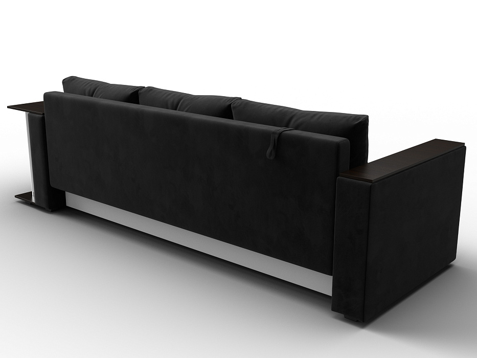 Диван прямой Атланта со столом справа (seven 35 черный)