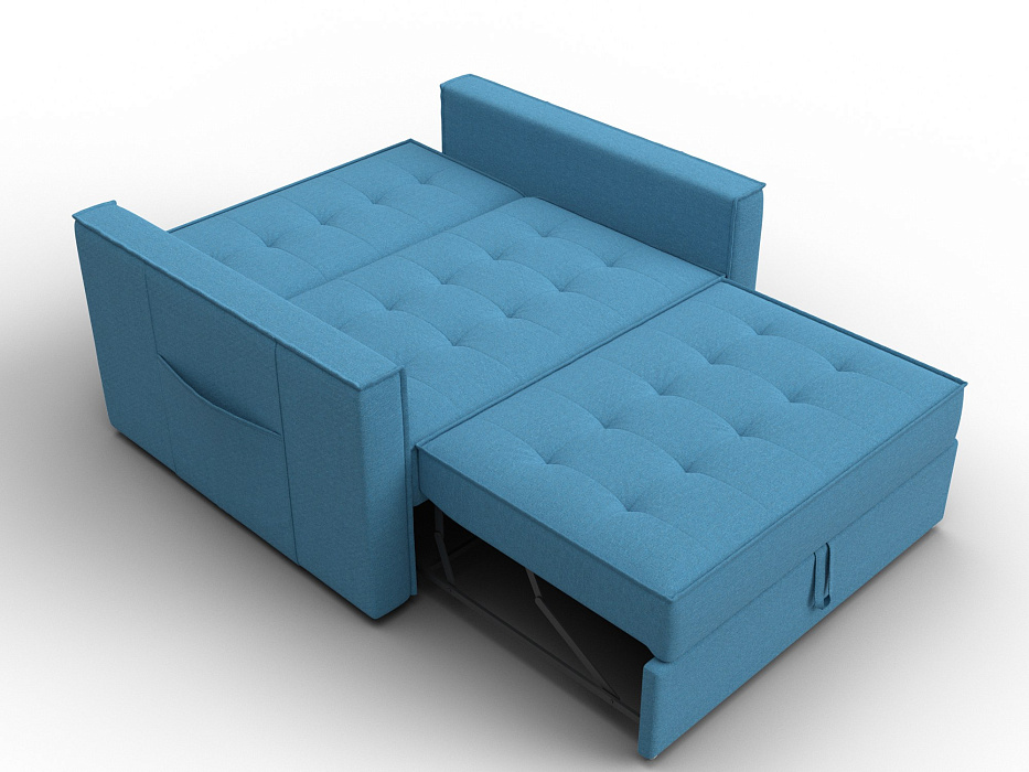 Диван прямой Лига-104 (140) (амур 10 голубой)