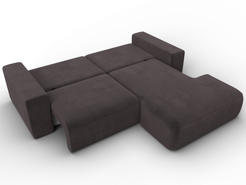 Диван угловой Лига-036 НПБ Классик правый угол (seven 727 коричневый)