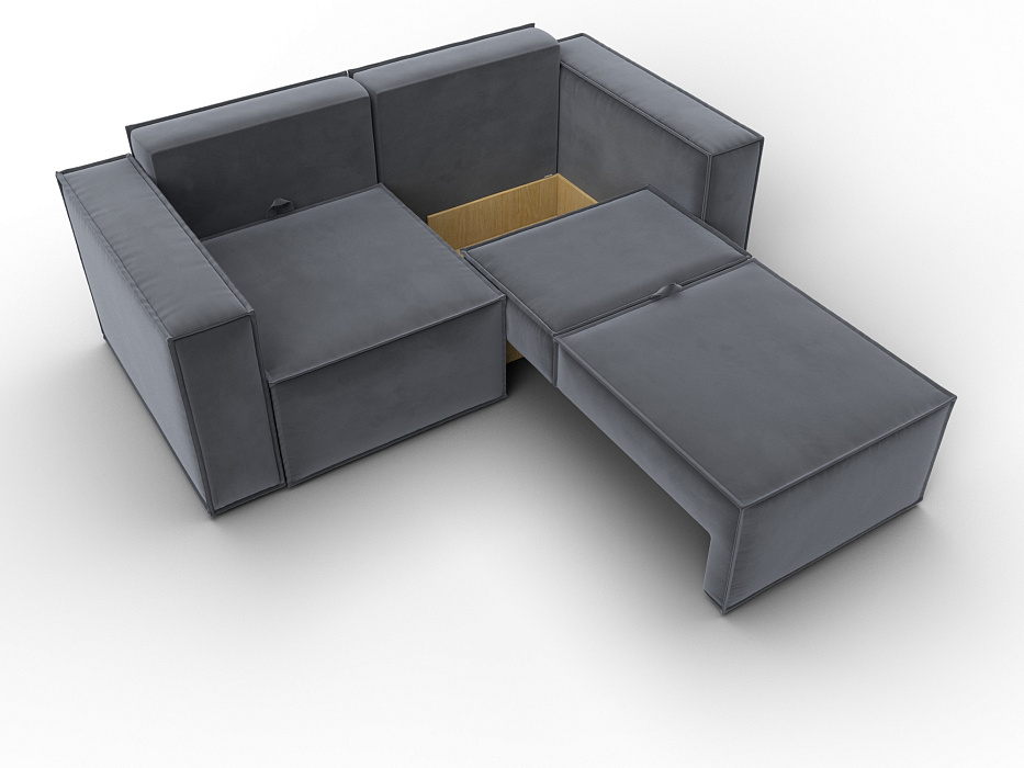 Диван прямой Куба мини (серый)