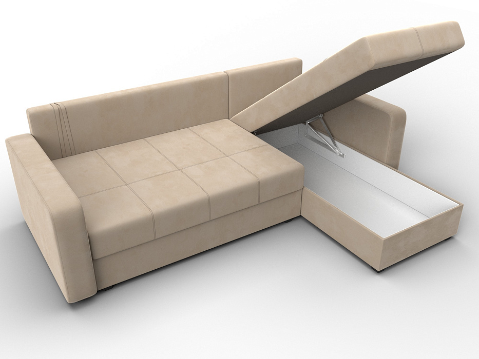 Диван угловой Ливерпуль Лайт правый угол (seven 729 бежевый)