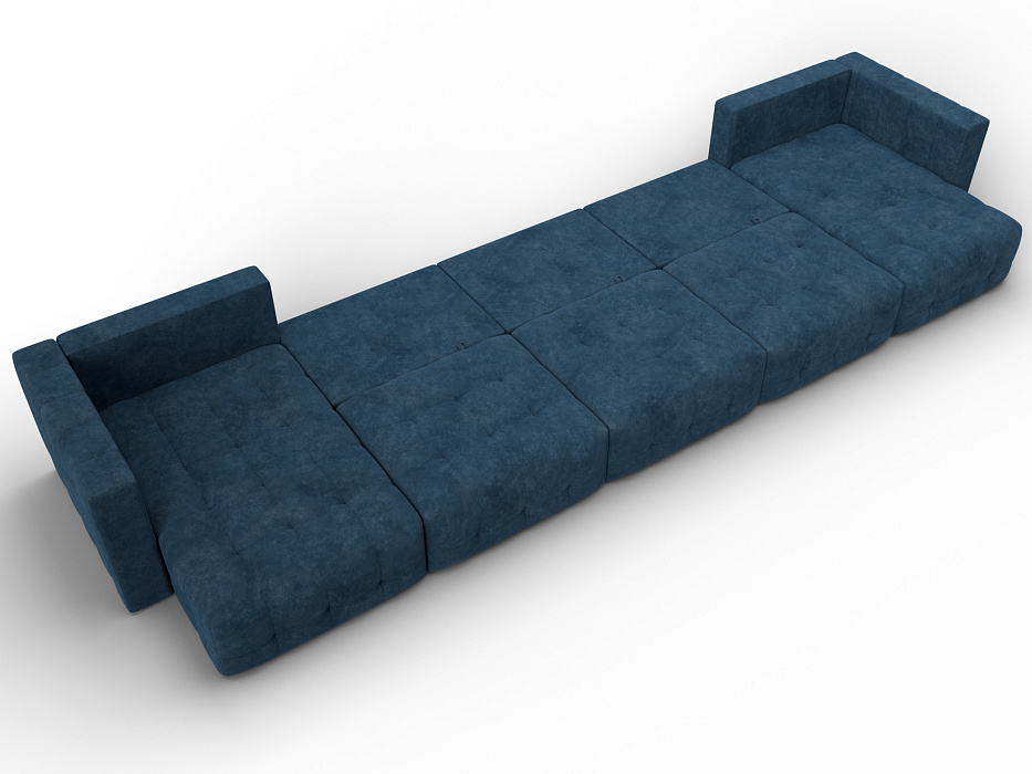 Диван П-образный Лига-052 НПБ МегаЛонг (brut 11 синий)