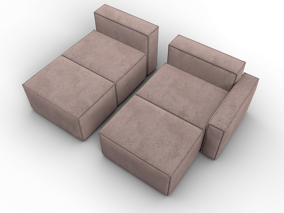 Диван угловой модульный Лига-063 угол правый (tower 05 бежевый)