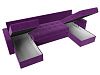 П-образный диван Ливерпуль (фиолетовый\черный цвет)