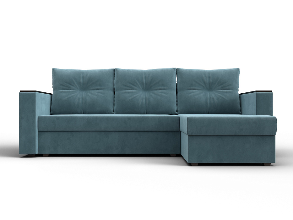 Диван угловой Атланта без стола универсальный угол (seven 113 бирюзовый)