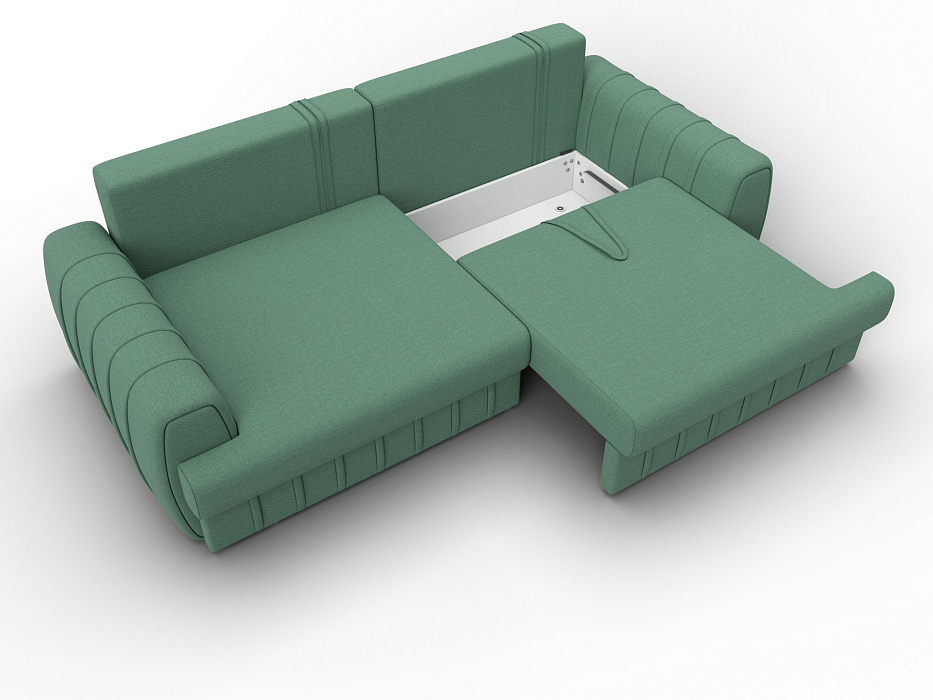 Диван прямой Лига-057 НПБ (амур 11 зеленый)