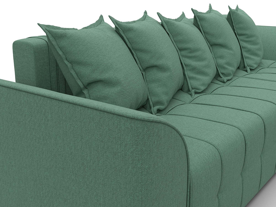 Диван угловой Лига-113 угол правый (амур 11 зеленый)