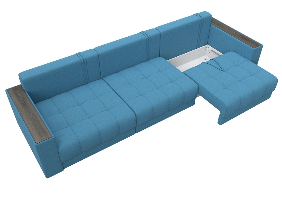 Диван прямой с декором Лига-049 НПБ Лонг (амур 10 голубой) Диван прямой с декором Лига-049 НПБ Лонг (амур 10 голубой)