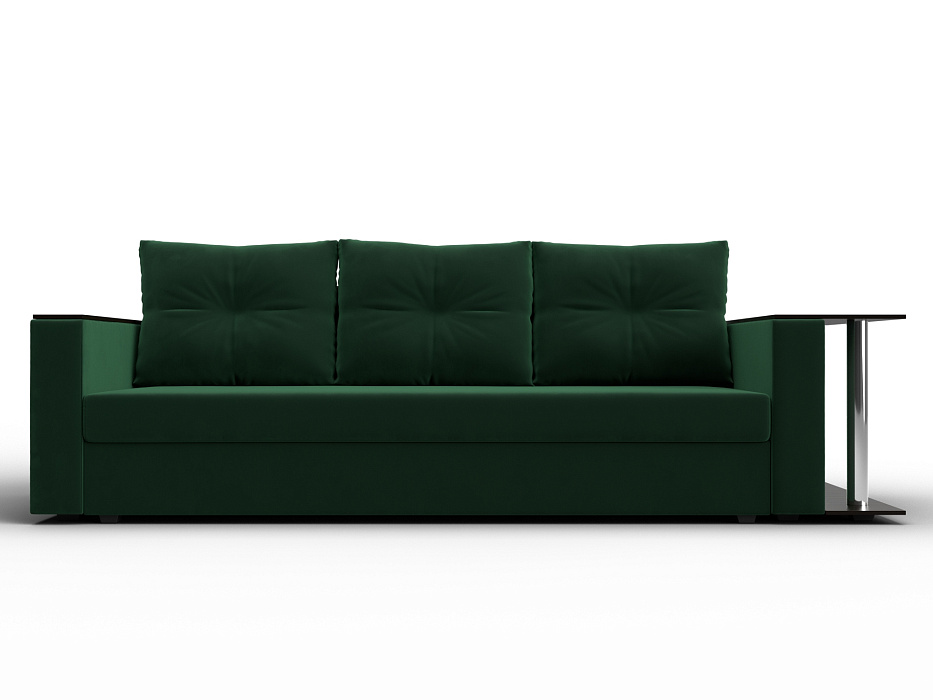 Диван прямой Атланта со столом справа (seven 626 зеленый)