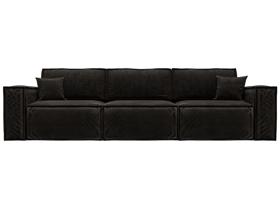 Диван прямой Лига-081 НПБ Лонг (brut 17 коричневый)