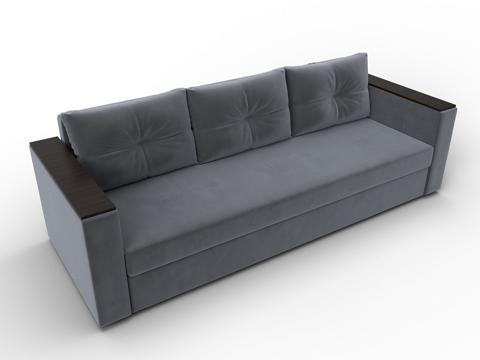 Диван прямой Атланта без стола (seven 17 серый)