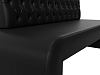 Кухонный прямой диван Кармен Люкс (черный)