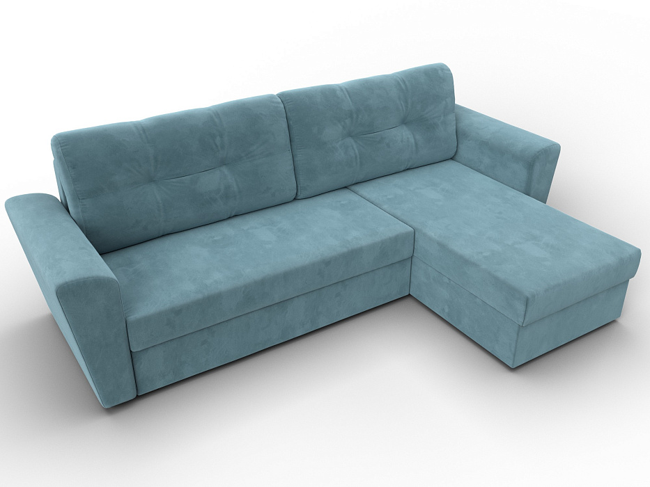 Диван угловой Амстердам Лайт правый угол (seven 113 бирюзовый)
