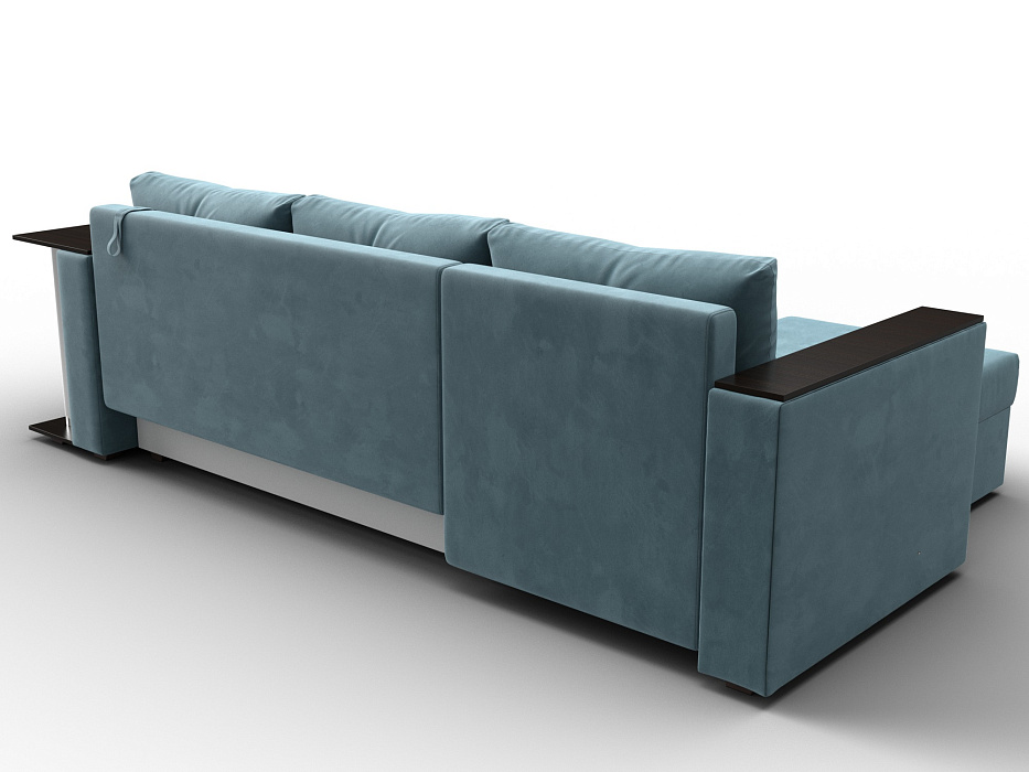 Диван угловой Атланта со столом левый угол (seven 113 бирюзовый)