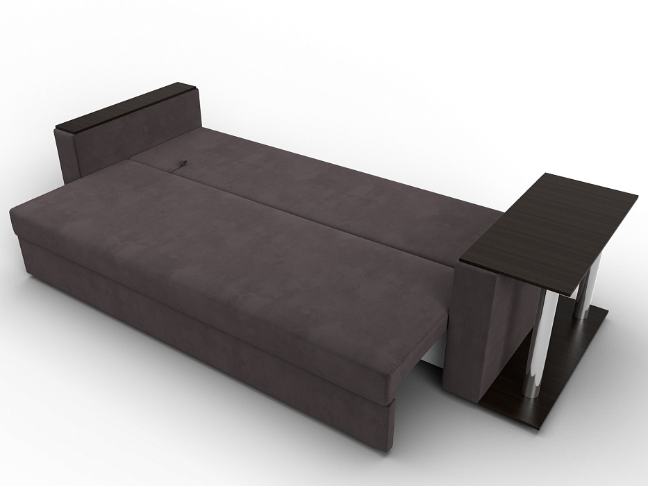 Диван прямой Атланта со столом справа (seven 727 коричневый)