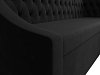 Кухонный угловой диван Мерлин правый угол (черный цвет)