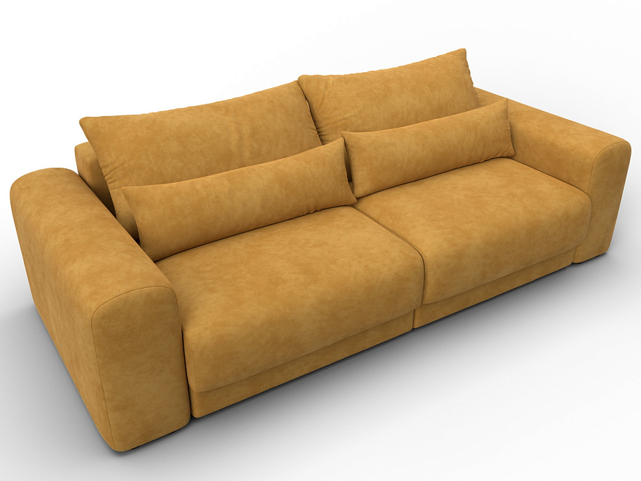 Диван прямой Лига-056 НПБ (brut 10 желтый)