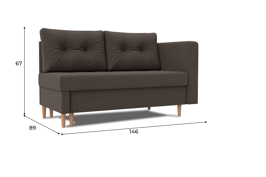 Кушетка Лига-098 (амур 05 коричневый)