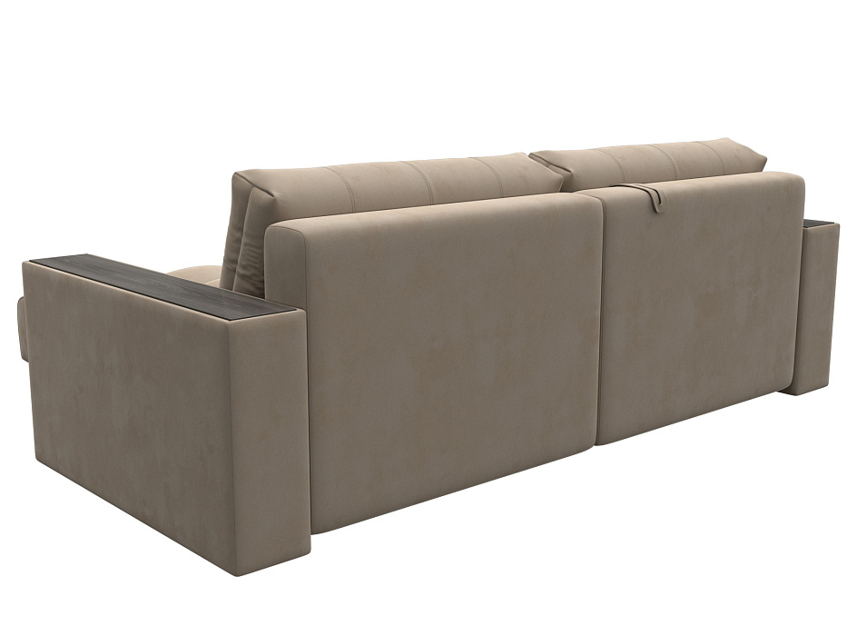 Диван угловой с декором Лига-049 НПБ (seven 729 бежевый)