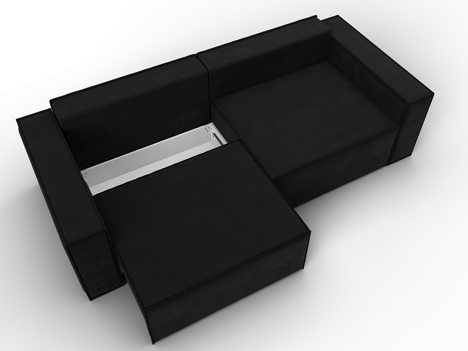 Диван прямой Куба (черный)