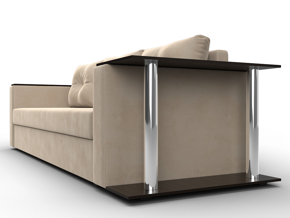 Диван прямой Атланта со столом справа (seven 729 бежевый)