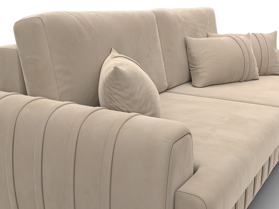 Диван прямой Лига-057 НПБ (seven 729 бежевый)