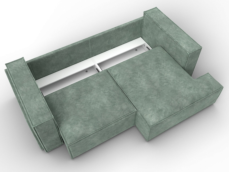 Диван угловой Лига-061 угол левый (brut 08 зеленый)