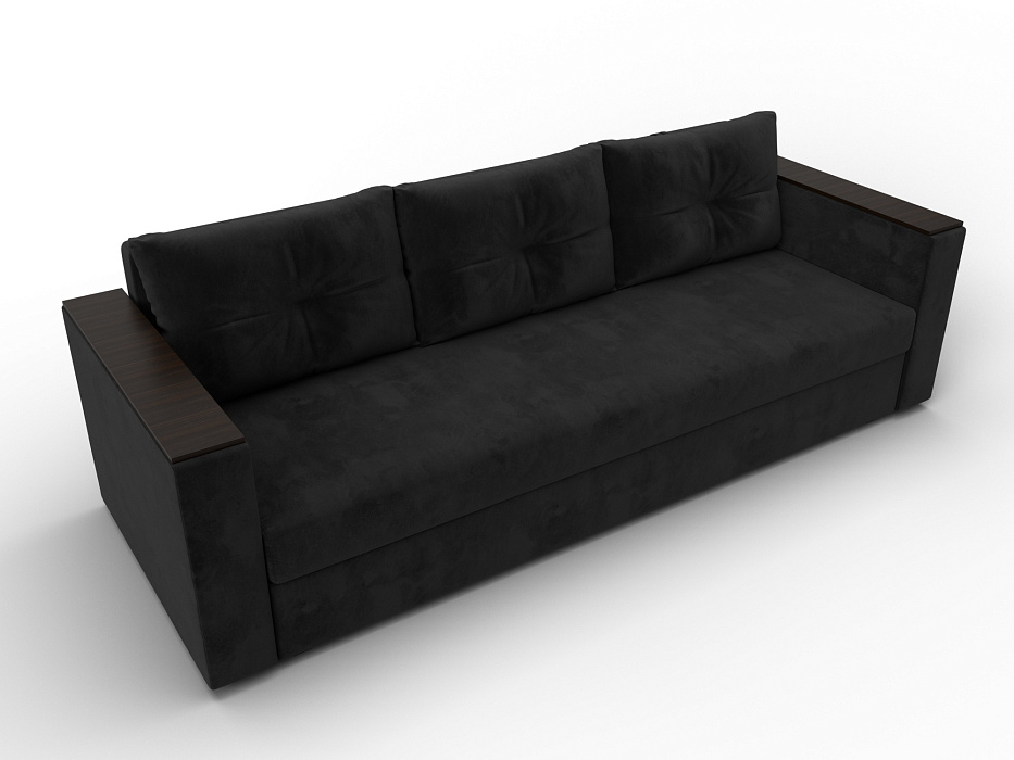 Диван прямой Атланта без стола (seven 35 черный)