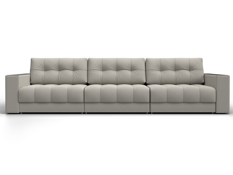 Диван прямой с декором Лига-049 НПБ Лонг (амур 02 бежевый)